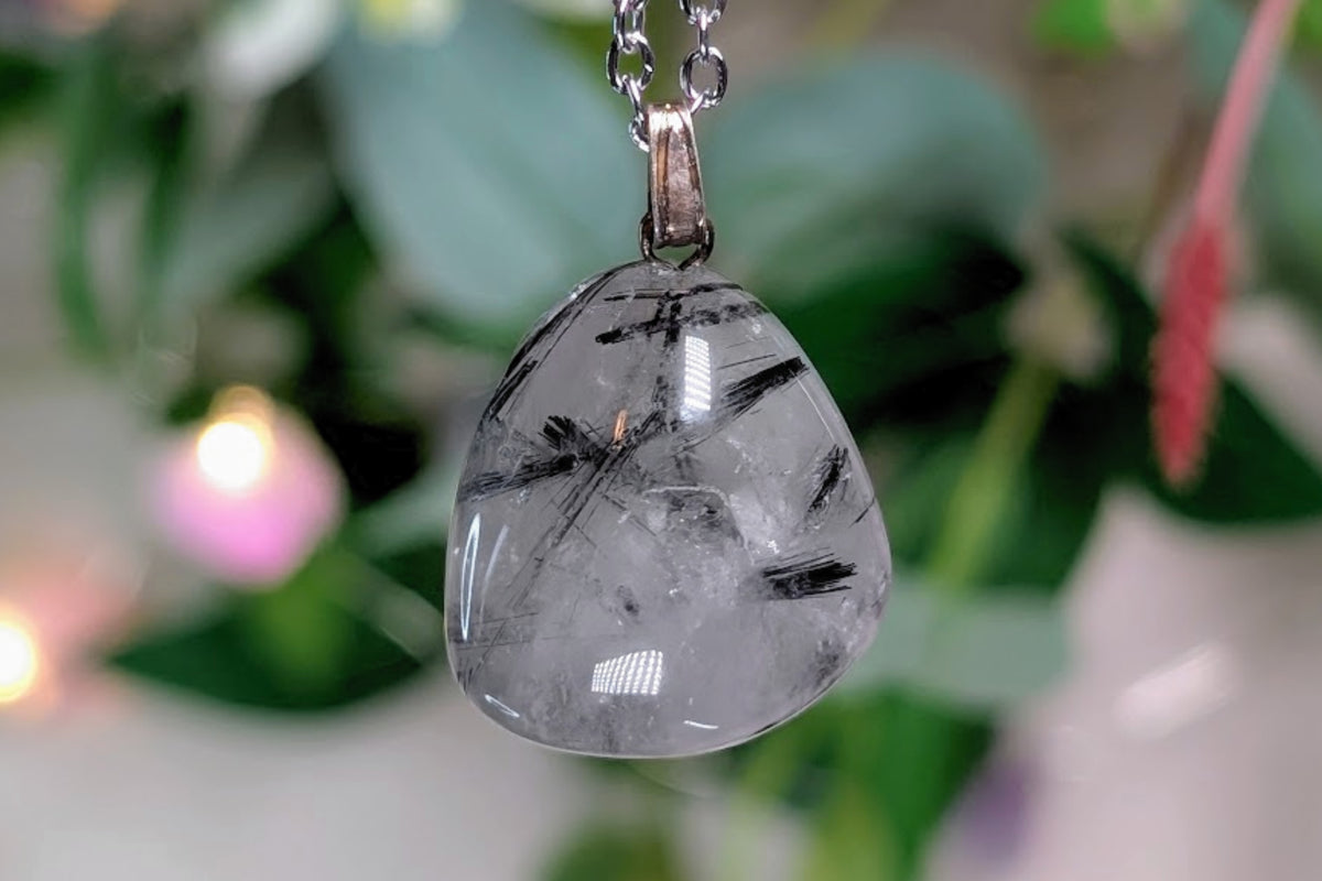 Tourmalinated Quartz Tumbled Necklace