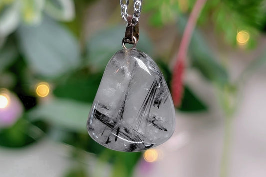 Tourmalinated Quartz Tumbled Necklace