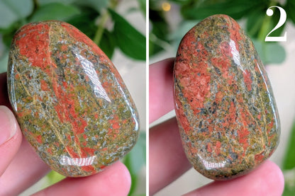 Unakite Palm Stone