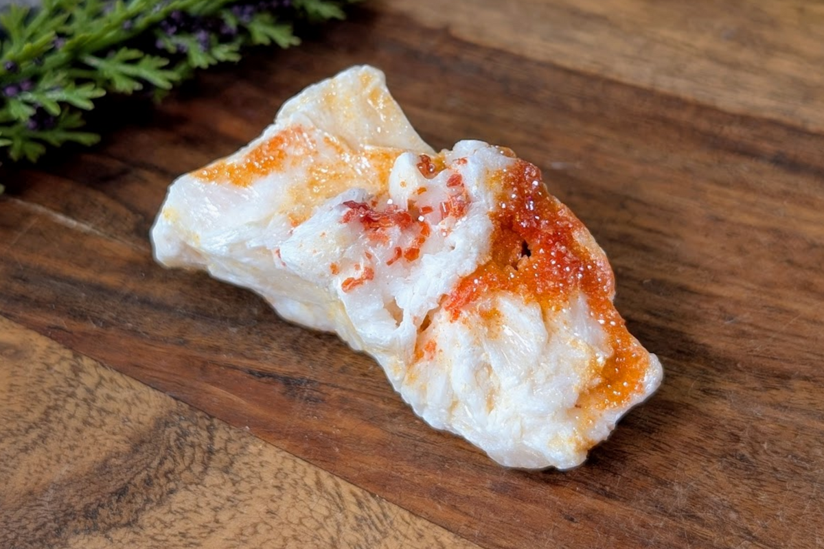 Vanadinite on Barite Specimen