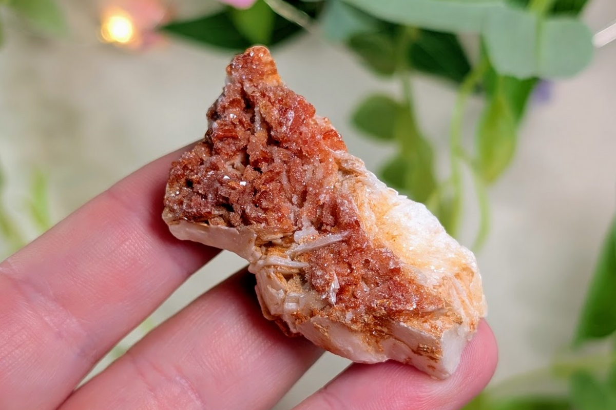 Vanadinite on Barite Specimen