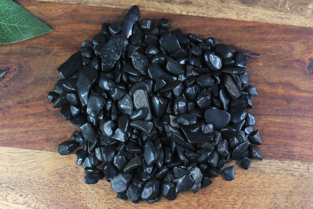 Black Tourmaline Chips - 2 oz Bag