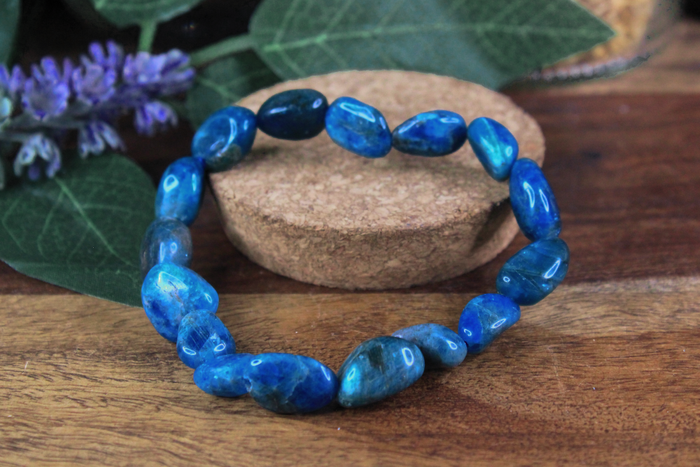 Blue Apatite Tumbled Bracelet