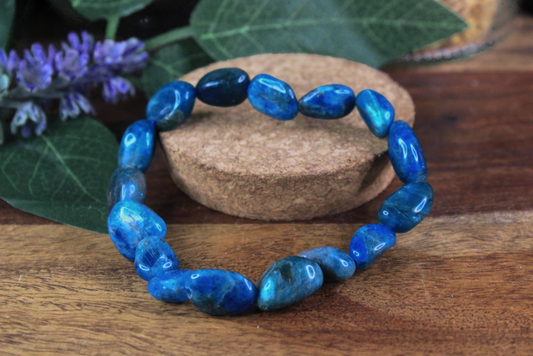 Blue Apatite Tumbled Bracelet