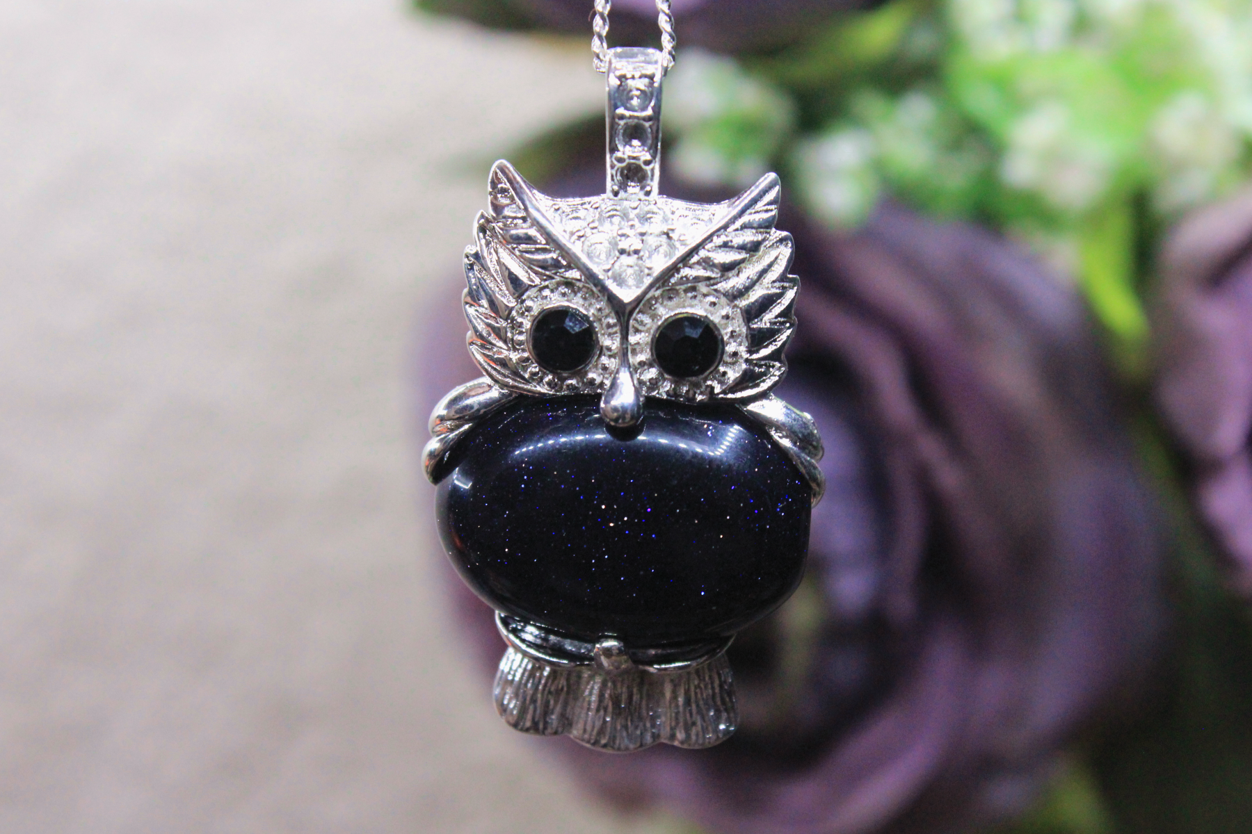 Blue 2025 goldstone necklace