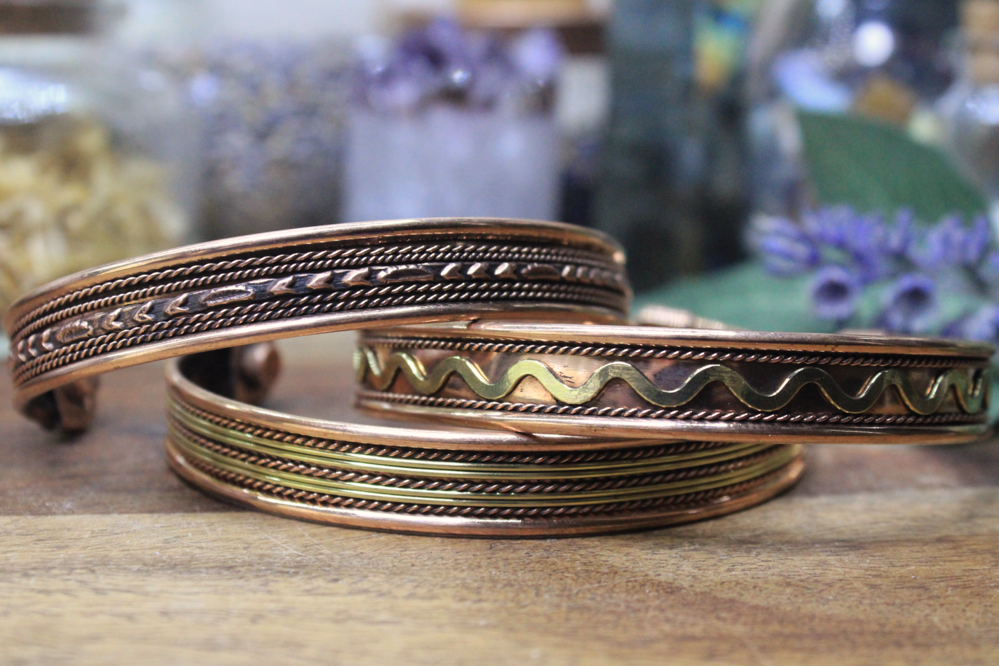 Copper Band Bracelet - Plaited