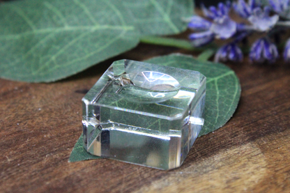 Glass Cube Sphere Stand