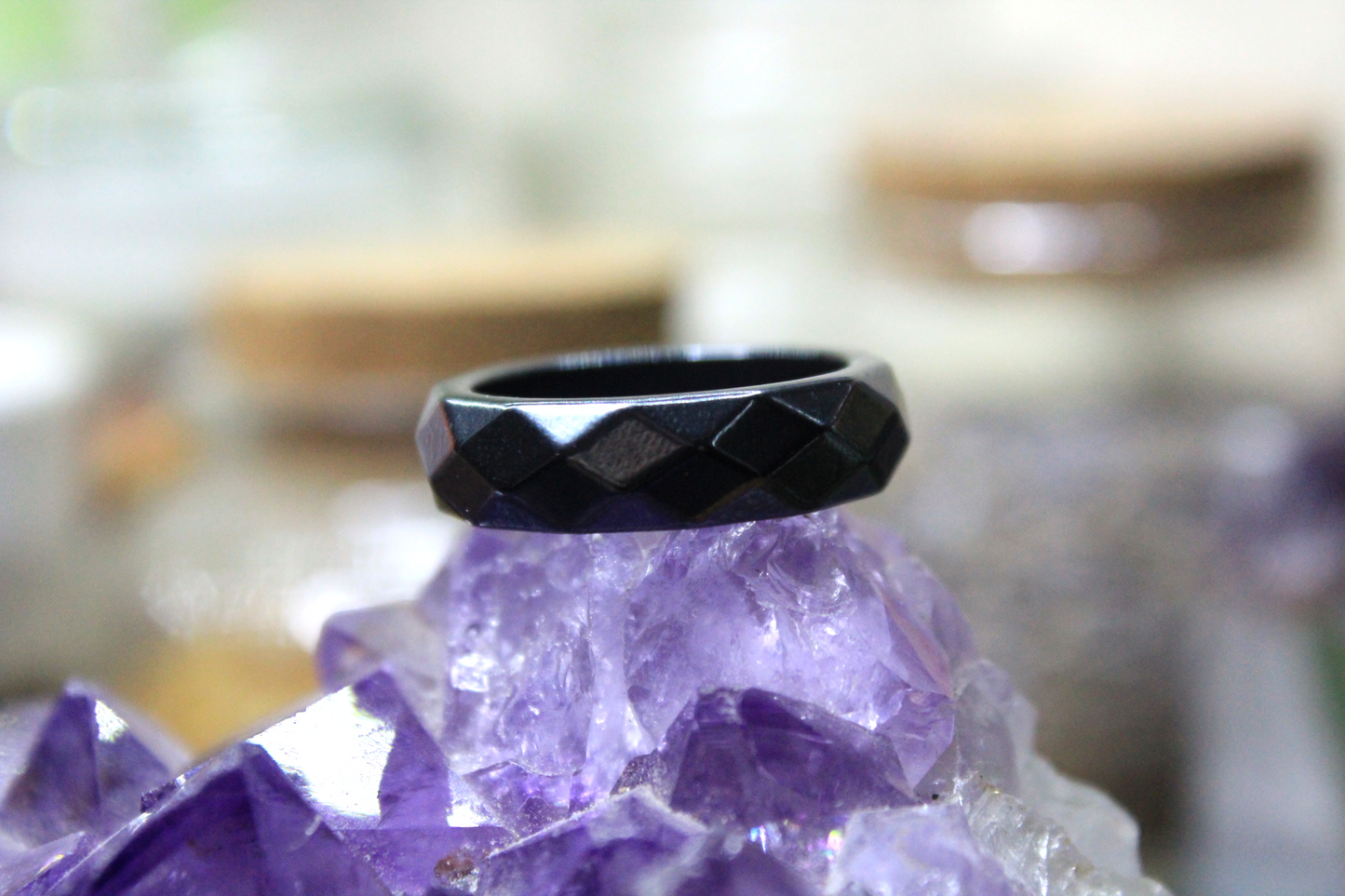 Hematite Faceted Ring