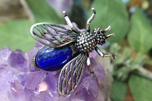 Lapis Lazuli Bee Brooch