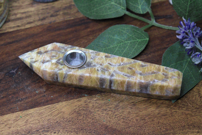 Leopard Skin Jasper Pipe
